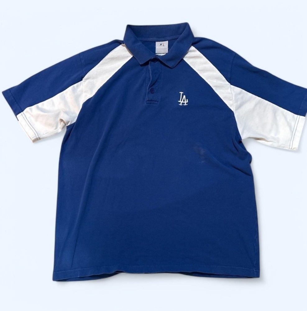 Blue & White Dodgers Polo Shirt